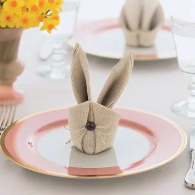 Bunny Easter Napkin Folding Ideas