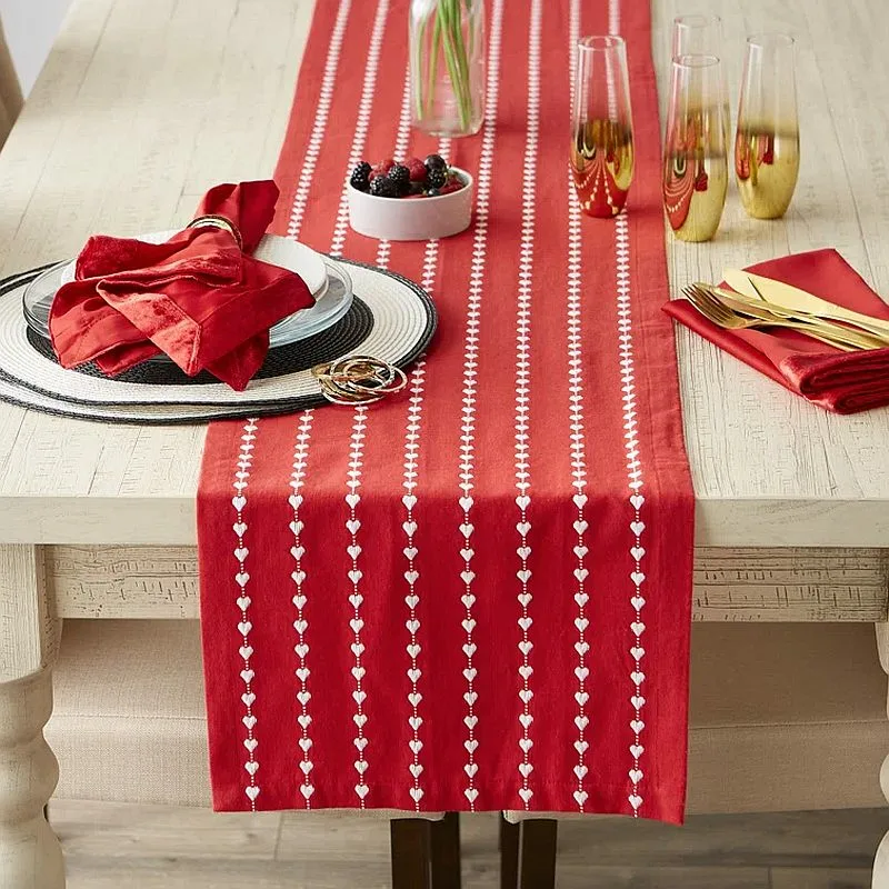 Valentines Day Cotton Table Runner