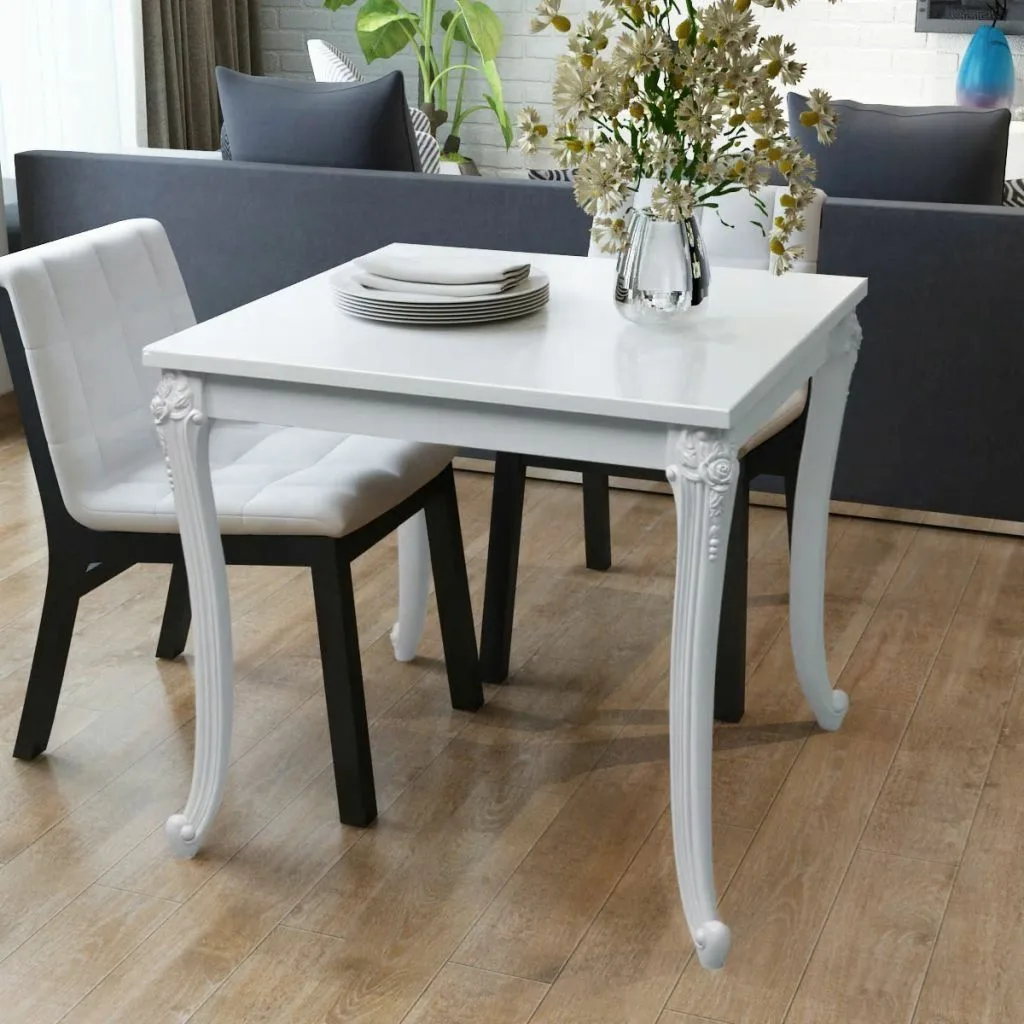 Antique White Square Dining Room Table