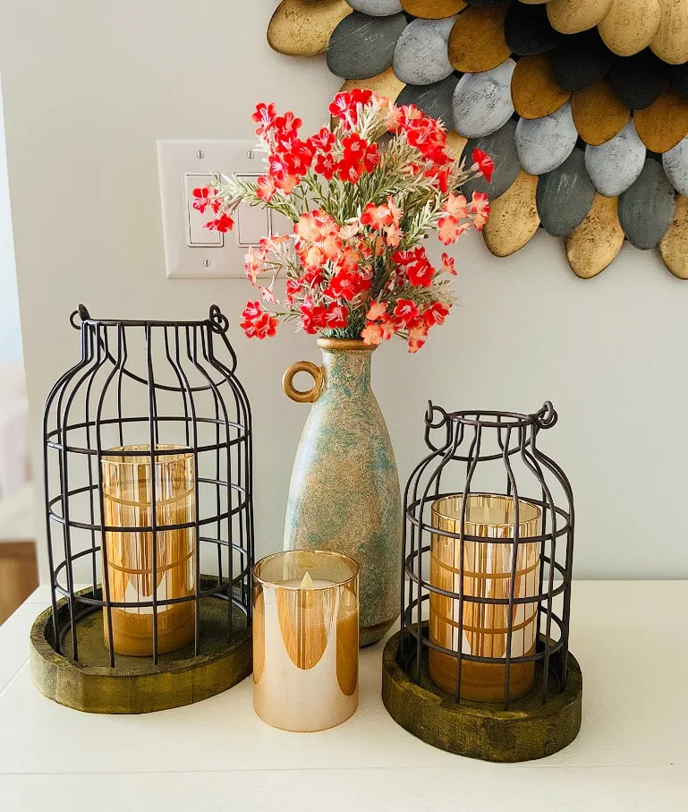 Candlelit Tablescape Ideas Led Flameless Candles Rustic Geometric Metal Container Candlelit Tablescape Ideas Led Flameless Candles Rustic Geometric Metal Container