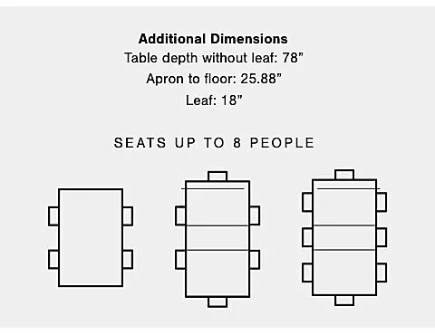 Length Of An 8 Seater Dining Table