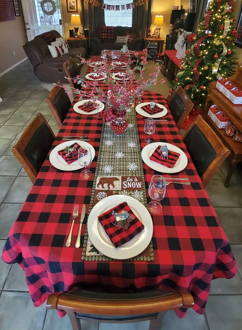 Napkin Folding Ideas Square Classic Fold Plaid Napkin And Tablecloth