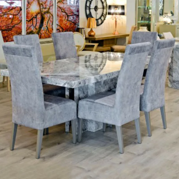 Newcastle Grey Marble Dining Table