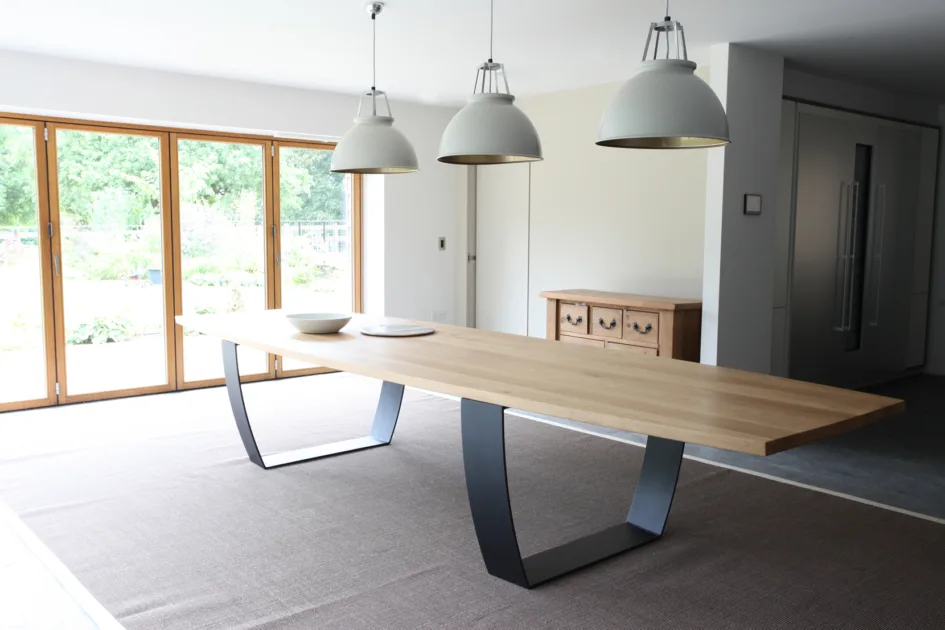 Oak Steel Table