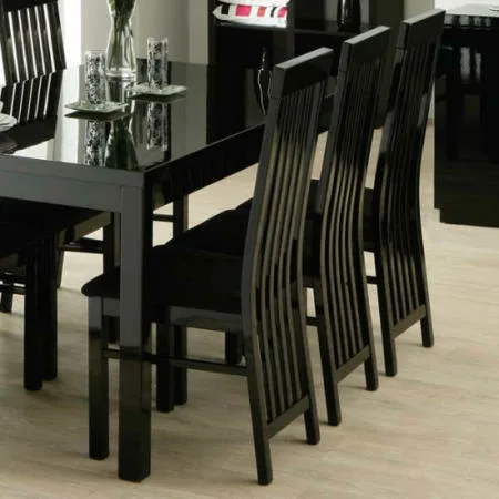 High Back Black Dining Chairs