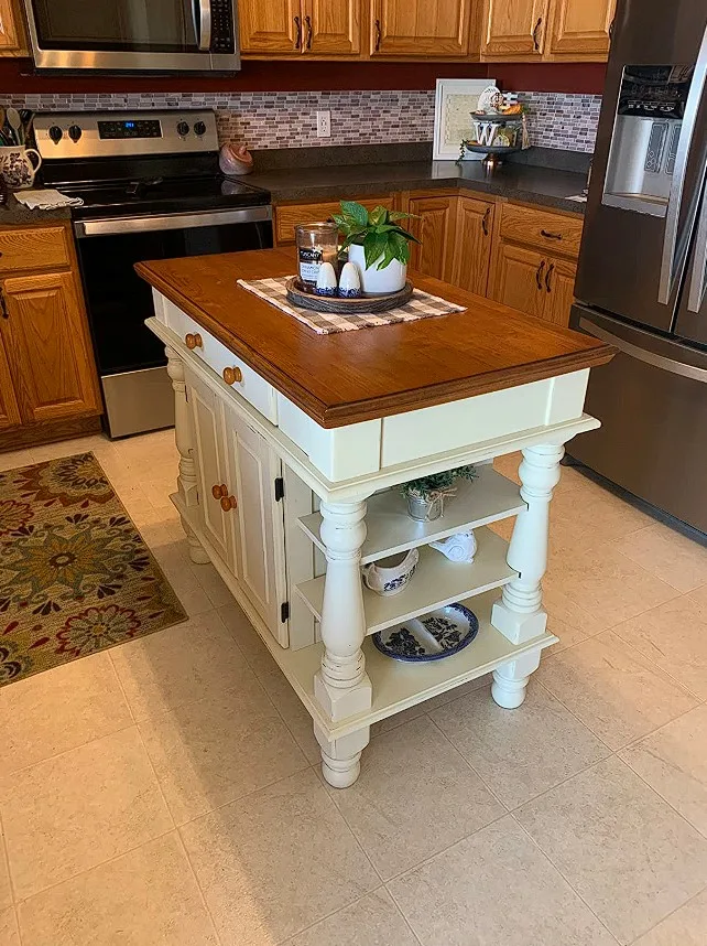 Island With Dining Table With Built In Cabinets