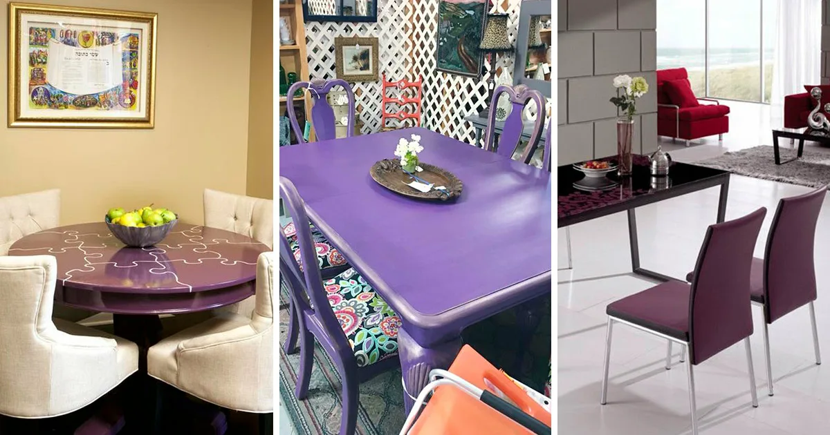 Styling Your Space With Purple Dining Tables