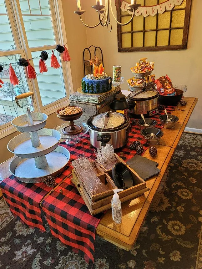 Tablescape Ideas For Fall Wood Dessert And Cake Table Rustic Feel Risers And Containers Tablescape Ideas For Fall Wood Dessert And Cake Table Rustic Feel Risers And Containers