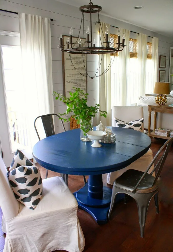 Blue Dining Room Table