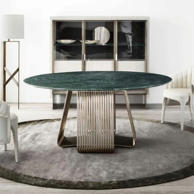 Green Marble Round Dining Table
