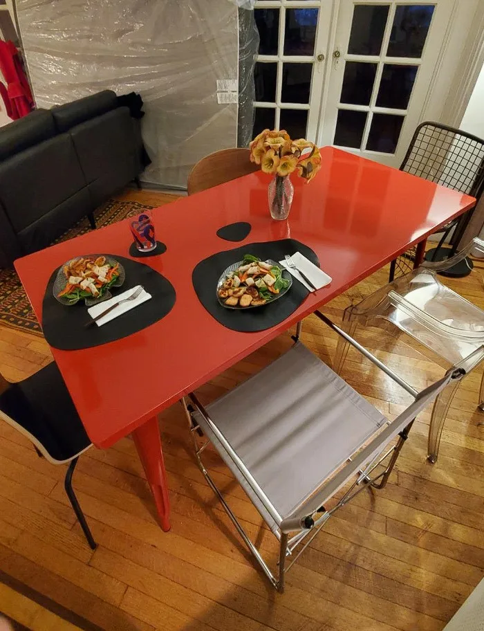 Red Kitchen Tables Indoor With Stylish Chairs