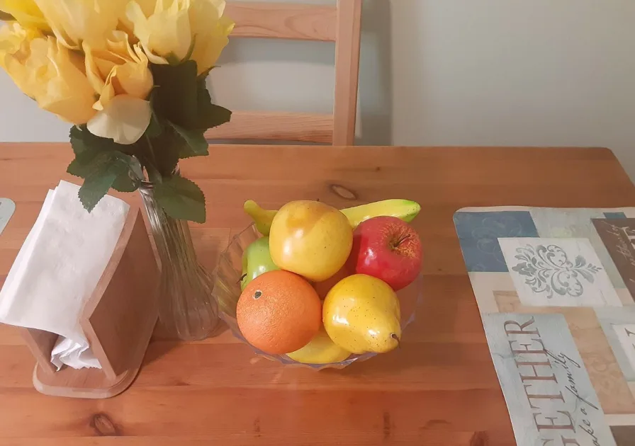 Seasonal Fruit Tablescape Ideas Artificial Plastic Fruits On Bowl