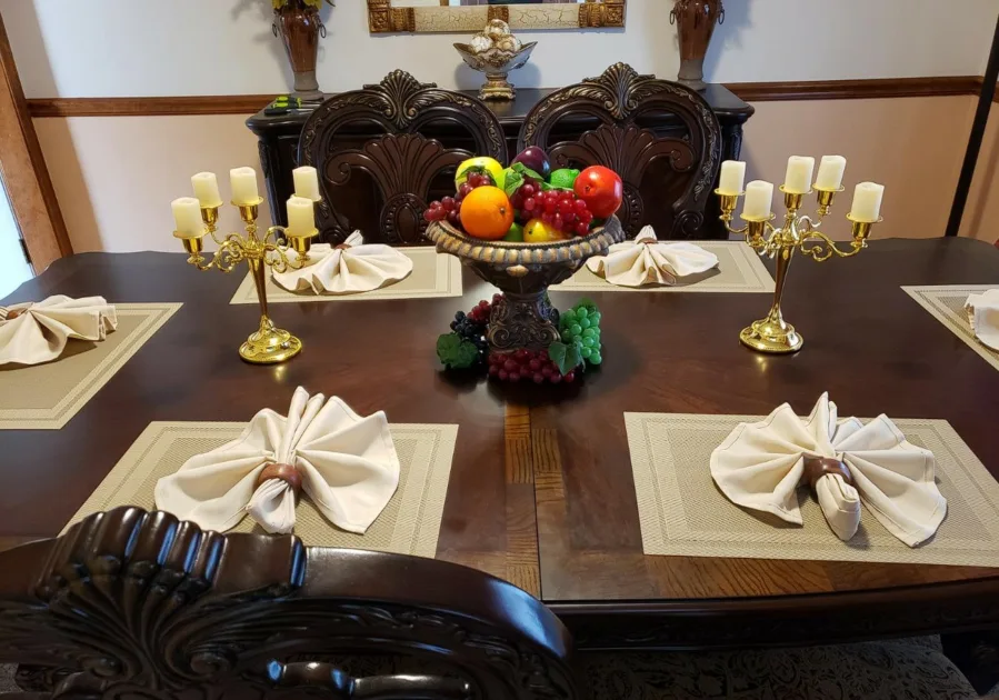 Seasonal Fruit Tablescape Ideas Artificial Plastic Fruits On Vintage Bowl