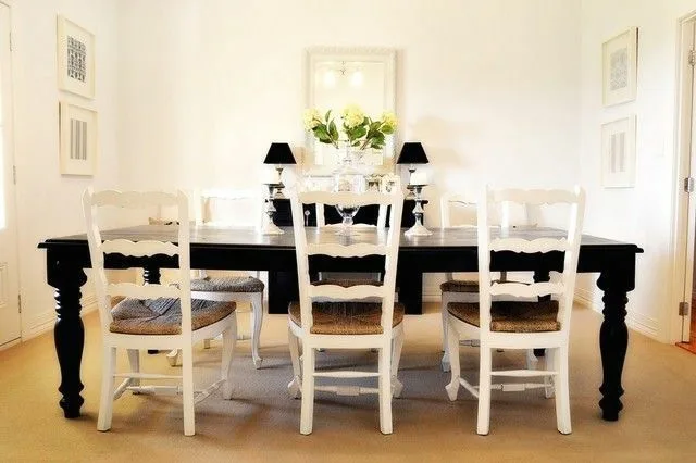 Black And White Dining Room Tables
