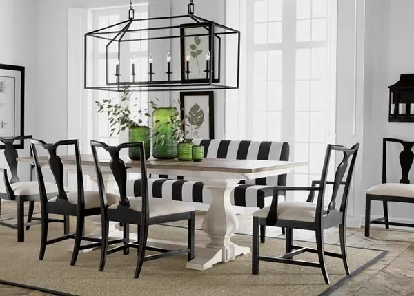 Black And White Stripes Dining Room Tables