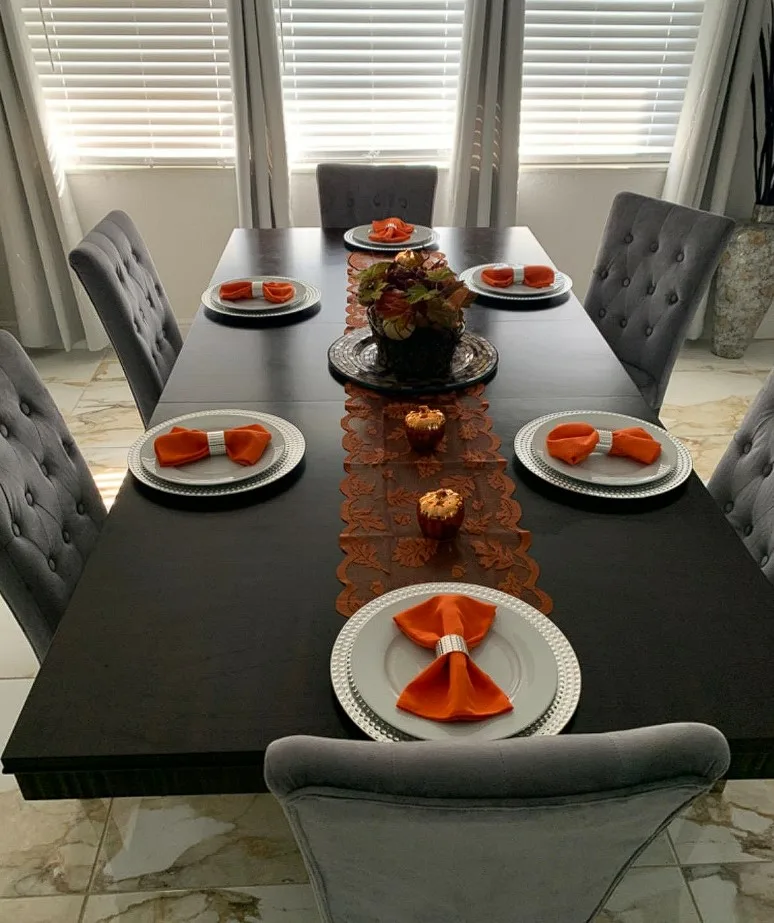 Tablescape Ideas For Fall Orange And Black Modish Theme Setting